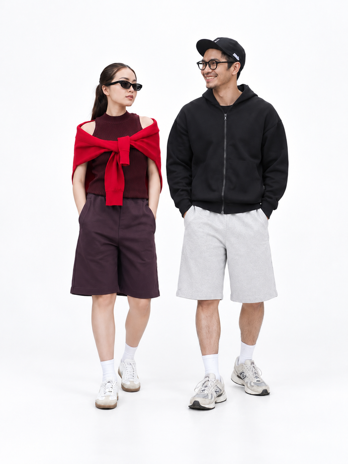 Uniqlo C Sweat Wide Shorts