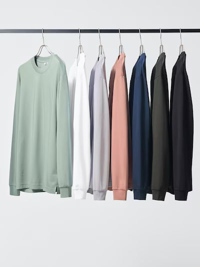 Uniqlo Airism Cotton Crew Neck T-Shirt LS