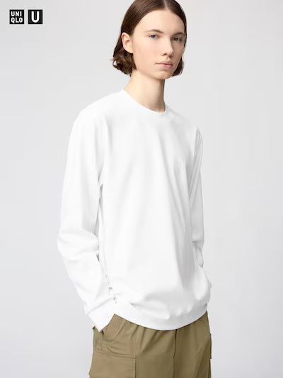 Uniqlo Airism Cotton Crew Neck T-Shirt LS