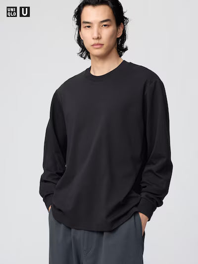 Uniqlo Airism Cotton Crew Neck T-Shirt LS
